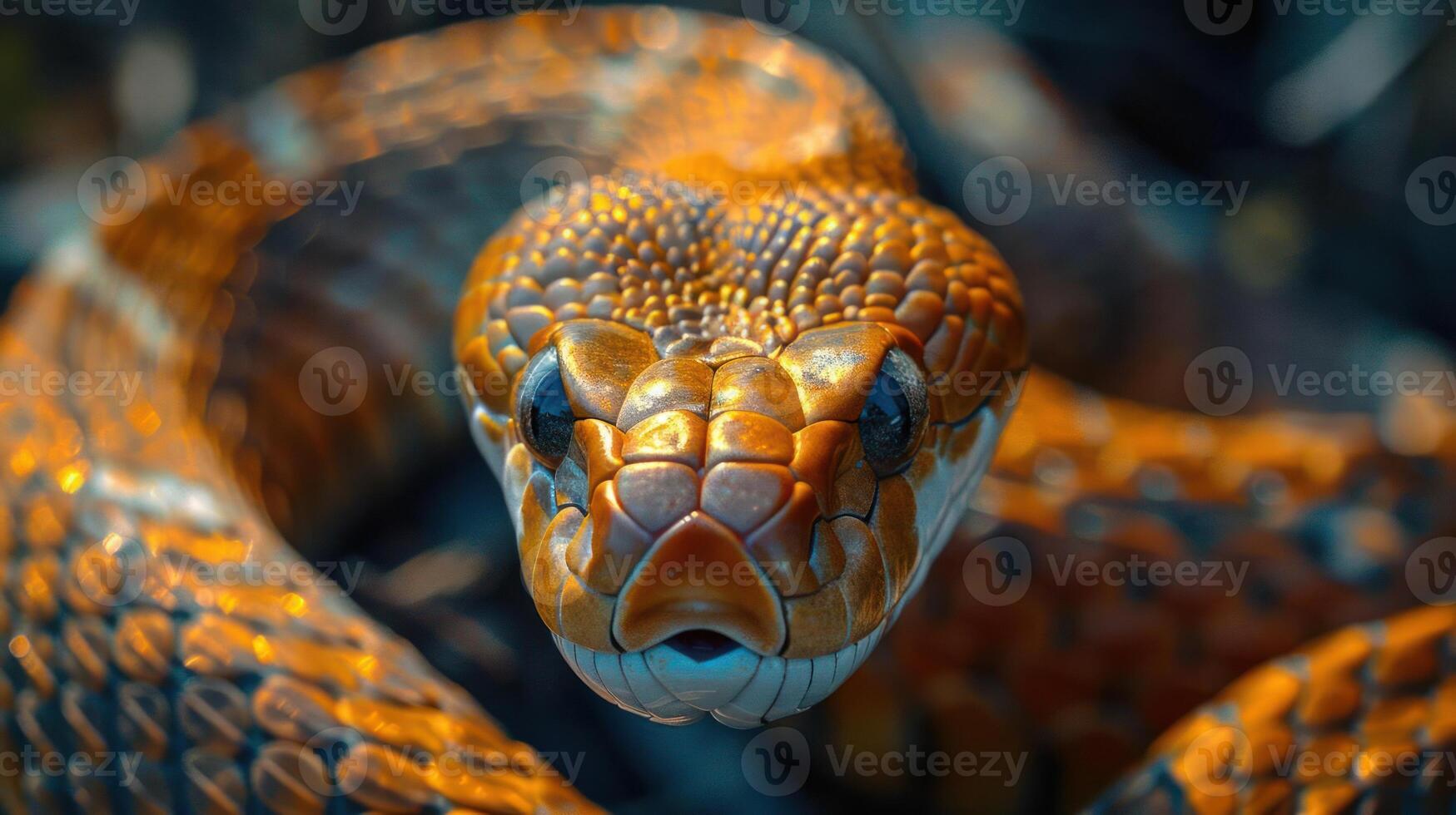 a snake that is looking at the camera photo
