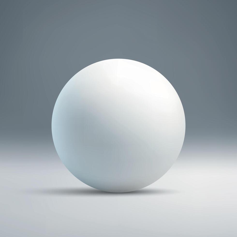 Minimalistic White Sphere on Gradient Background vector