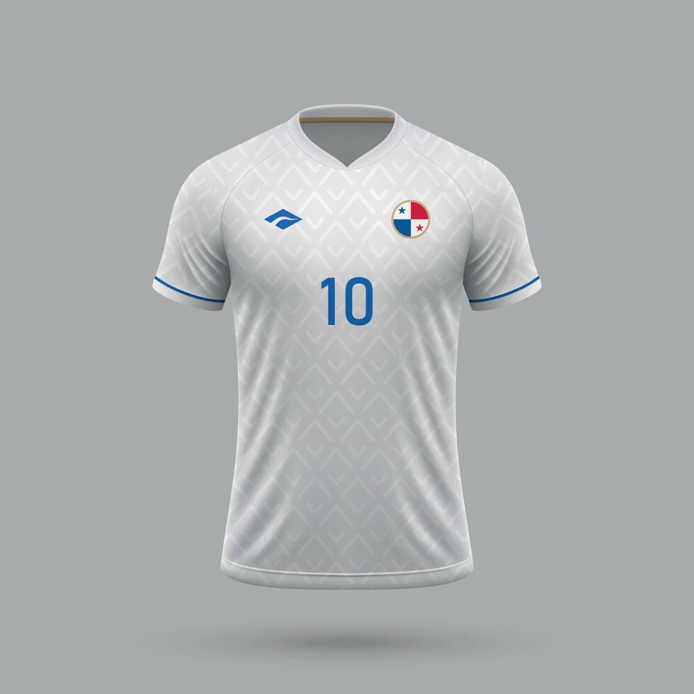 3d realistic soccer away jersey Panama national team 2024 vector