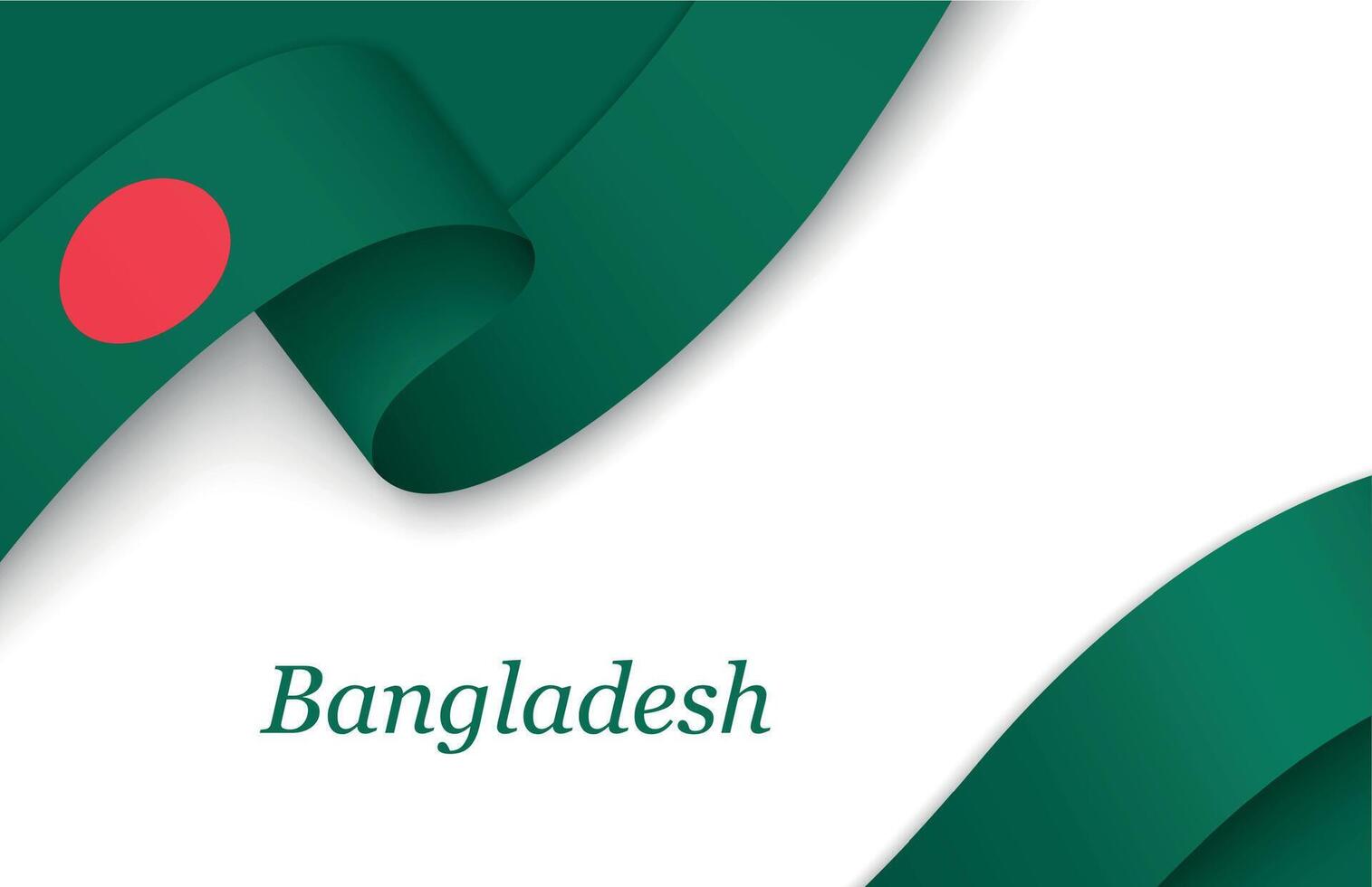 Ribbon with fllag of Bangladesh on white background vector