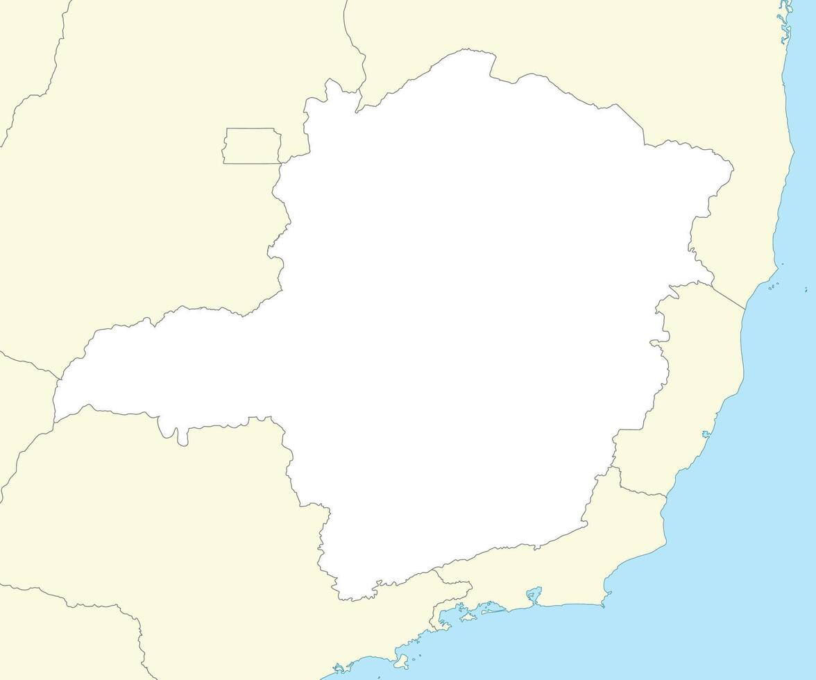 Location map of Minas Gerais is a state of Brazil vector