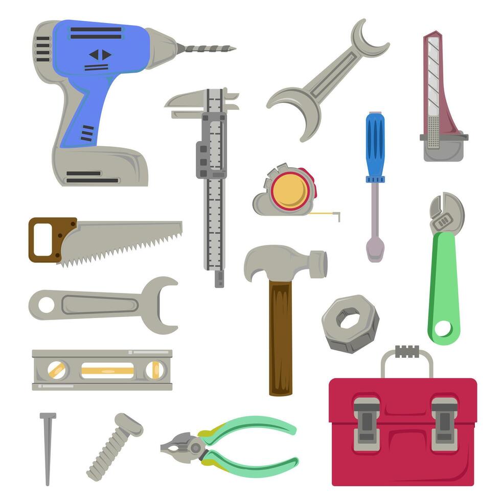 Vibrant DIY Tools for Home Improvement Projects vector