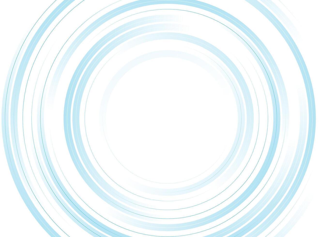Blue minimal circular lines and stripes abstract tech background vector