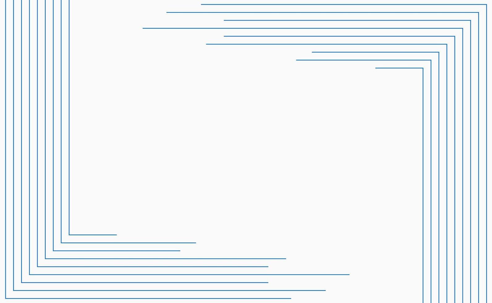 Blue white minimal linear frame abstract futuristic tech background vector