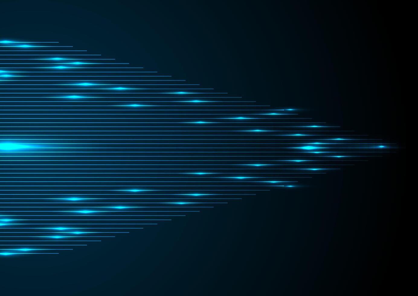 Blue glowing lines abstract hi-tech futuristic background vector