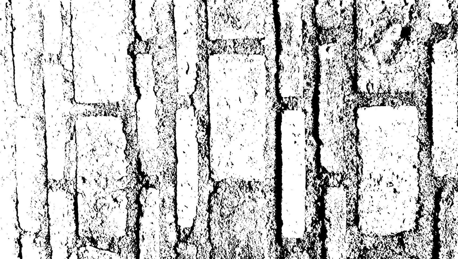 Grungy Textured Brick Wall Silhouette vector