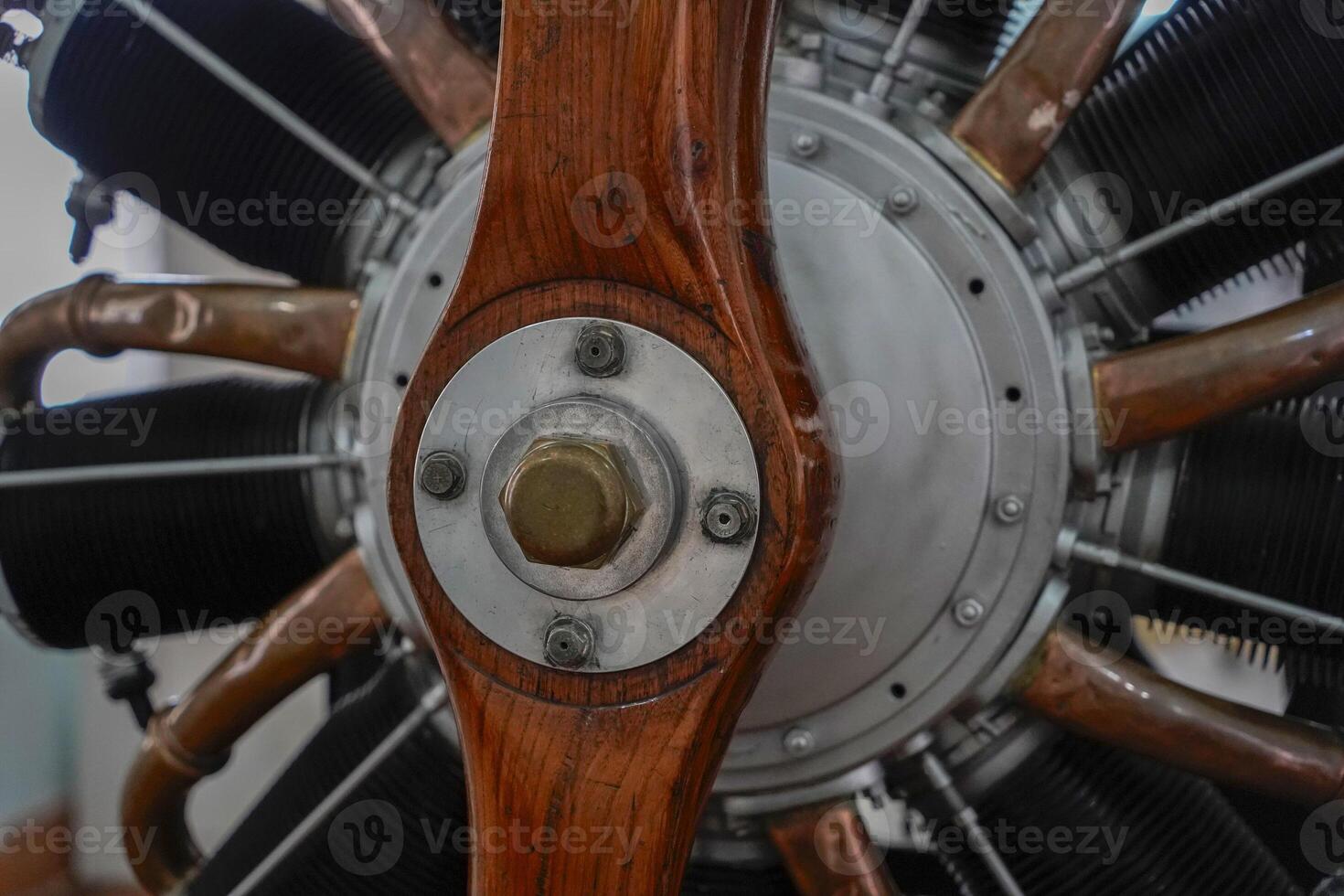 propeller airplane engine detail photo