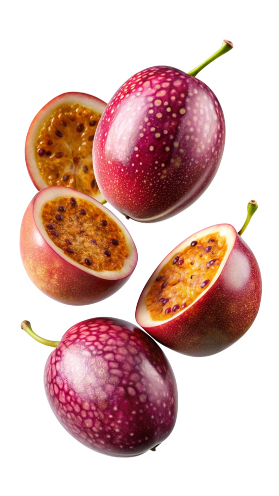 Flying Juicy Passion Fruits 3d Clip Art png