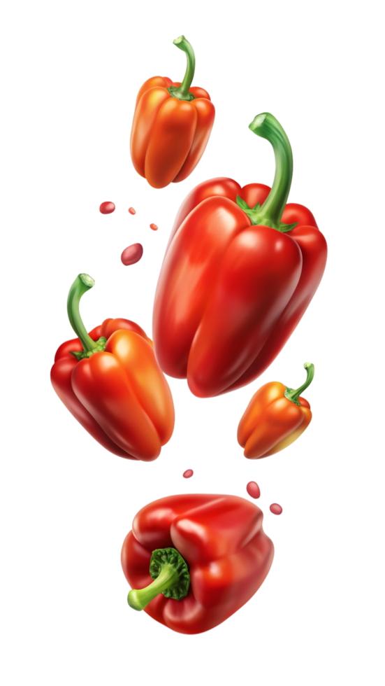 Flying Paprika Pepper Element png