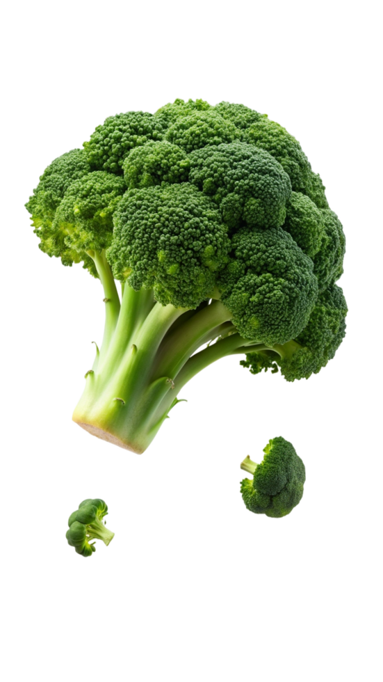 Flying Fresh Broccoli Object png
