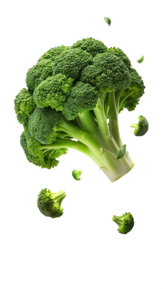 Flying Fresh Broccoli Clip png