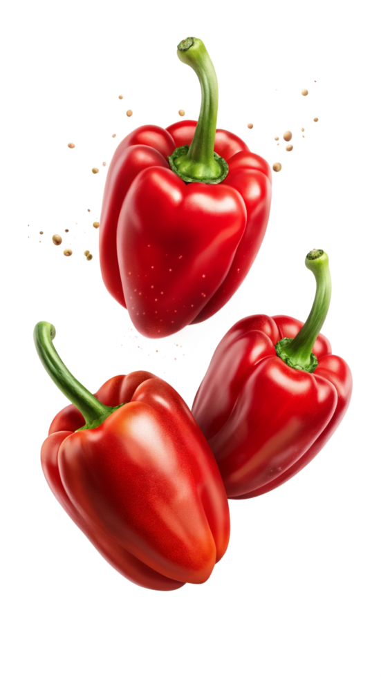 Flying Paprika Pepper Graphic png