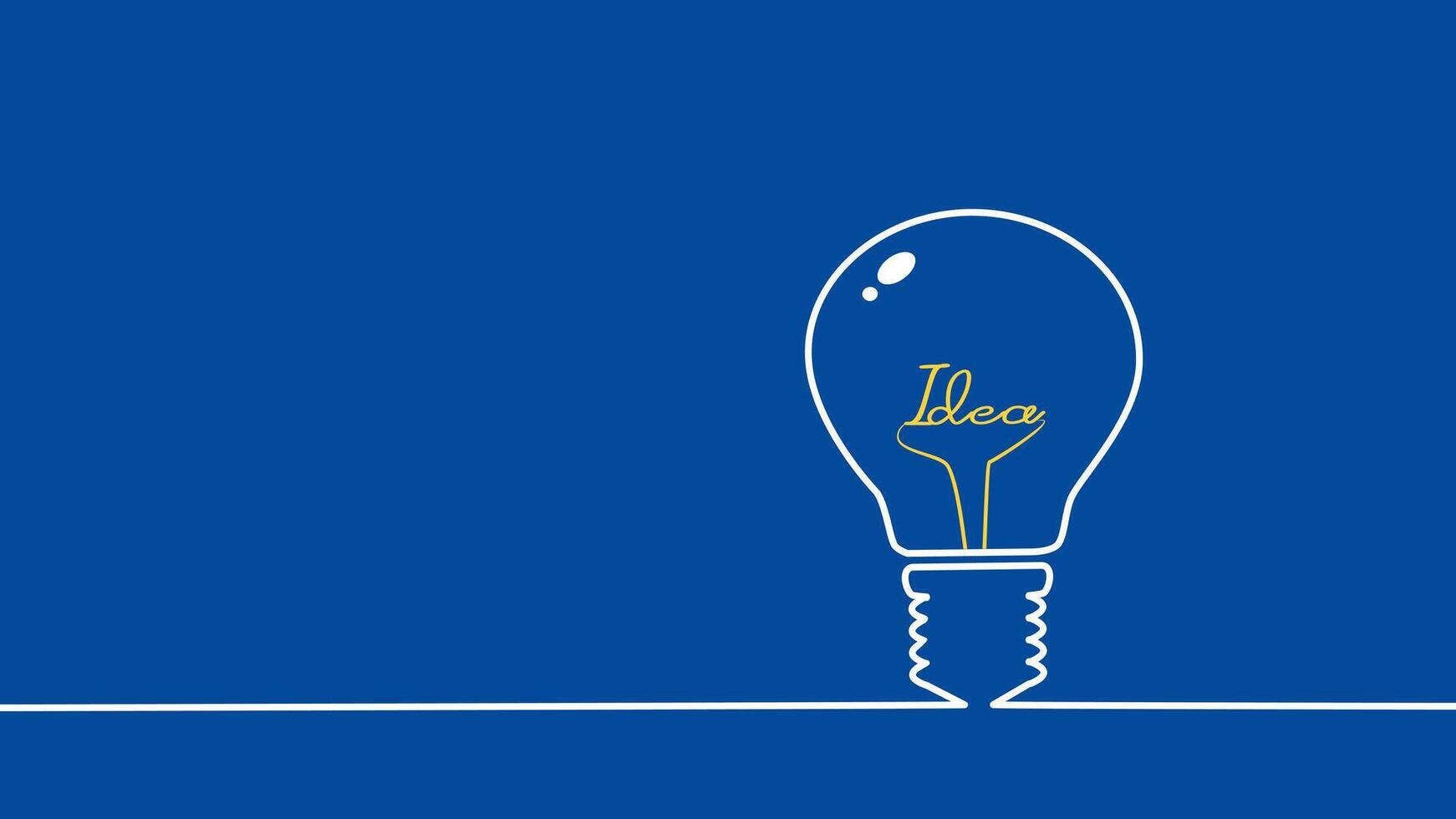 a light bulb with the word idea written on it vector