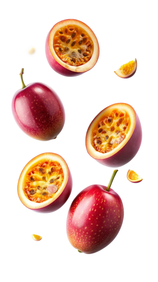 Flying Passion Fruits Clip Art png