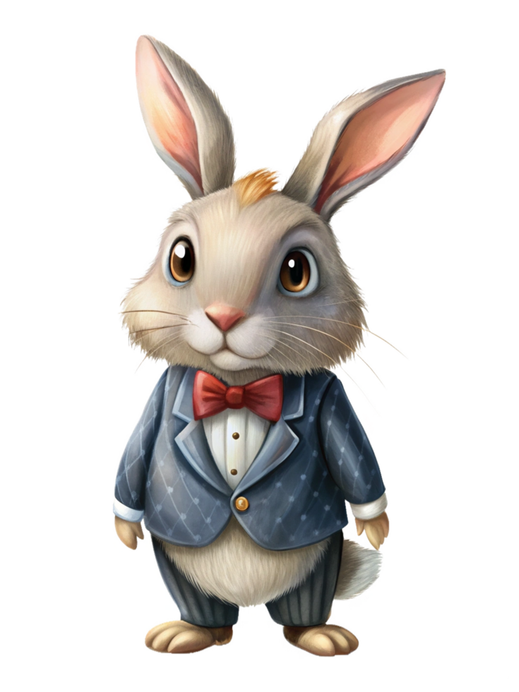 Rabbit in Tuxedo Suit Image png