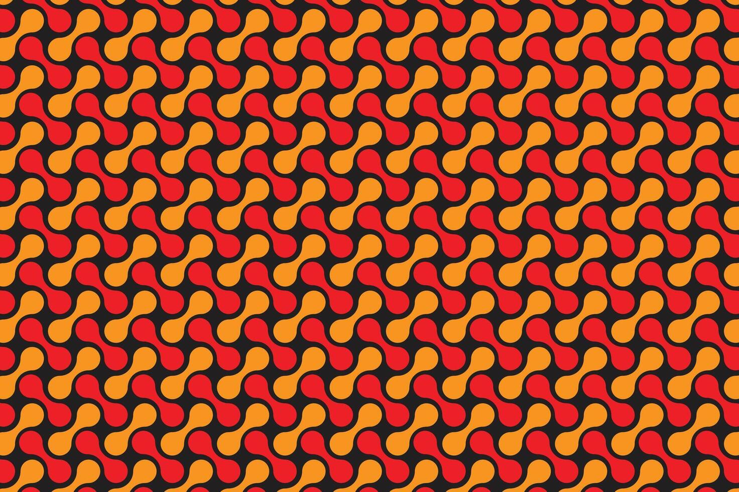 Geometric seamless pattern with orange and red colors. vector