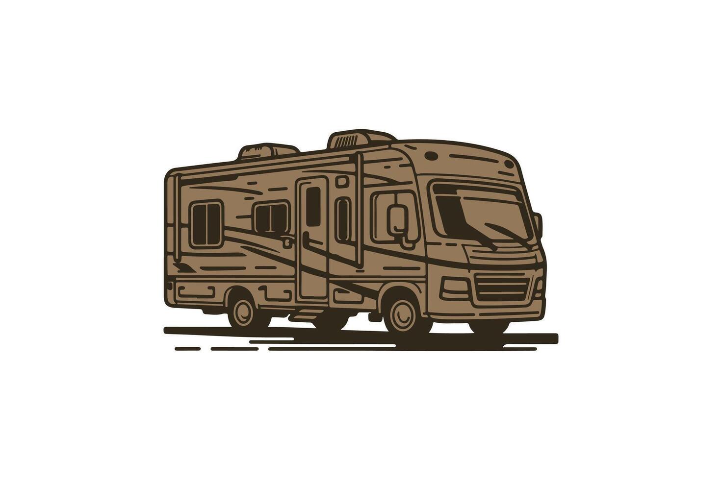 Recreational Vehicle silhouette design vector
