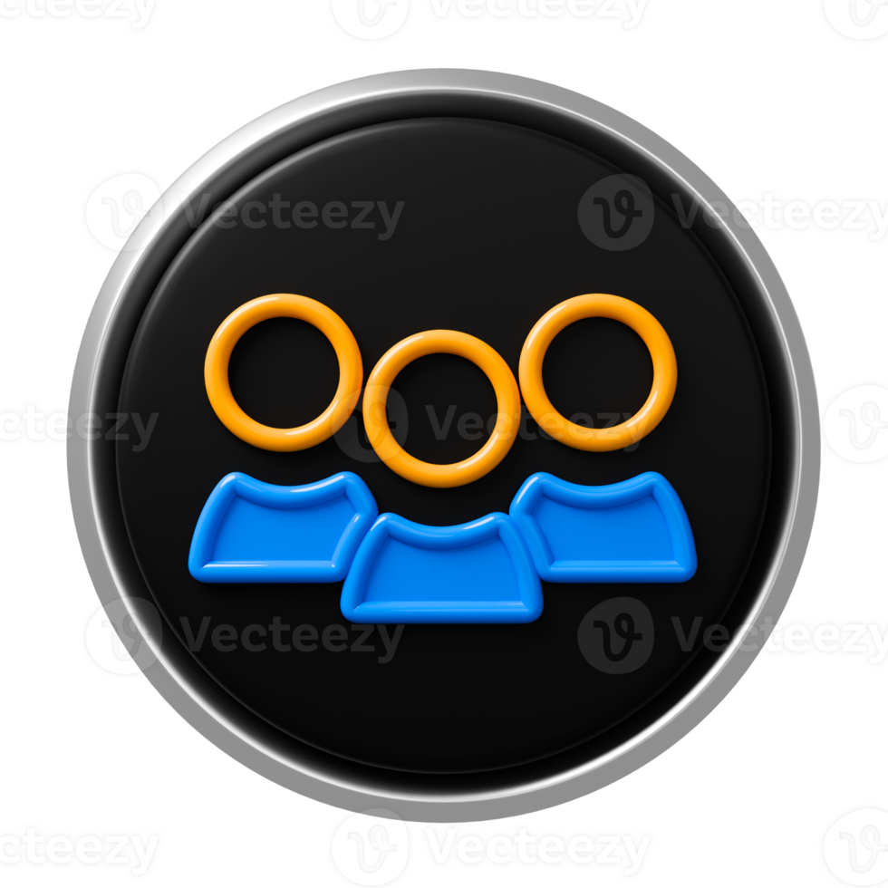 Team work 3d illustration icon png