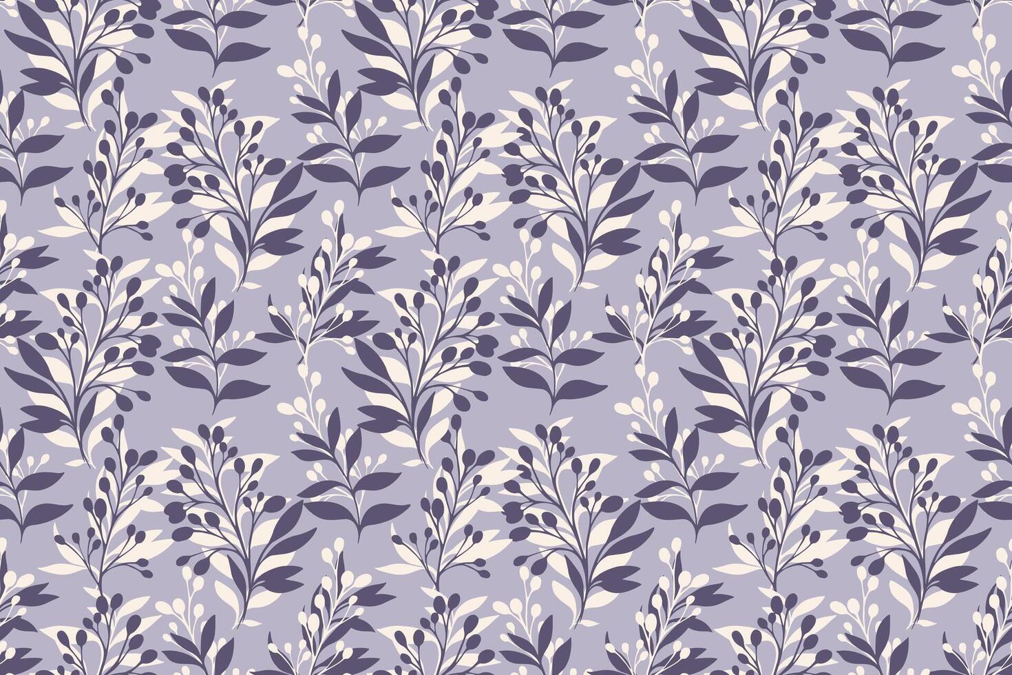 Grey pattern with abstract shape botanical branches leaves. hand drawing sketch. Creative simple background leaf floral printing. Design for fashion, fabric, wallpaper vector