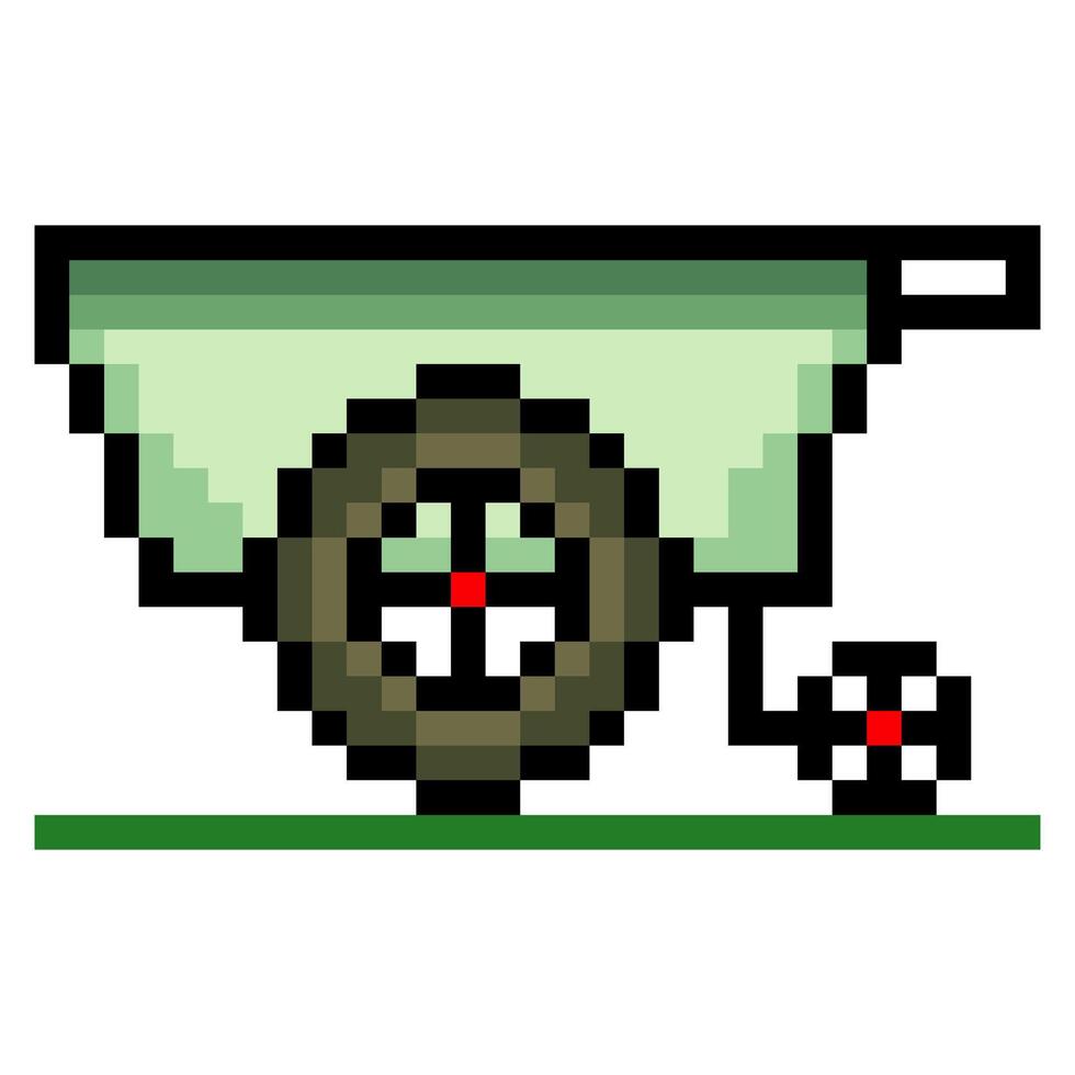 Trolley in pixel art style vector
