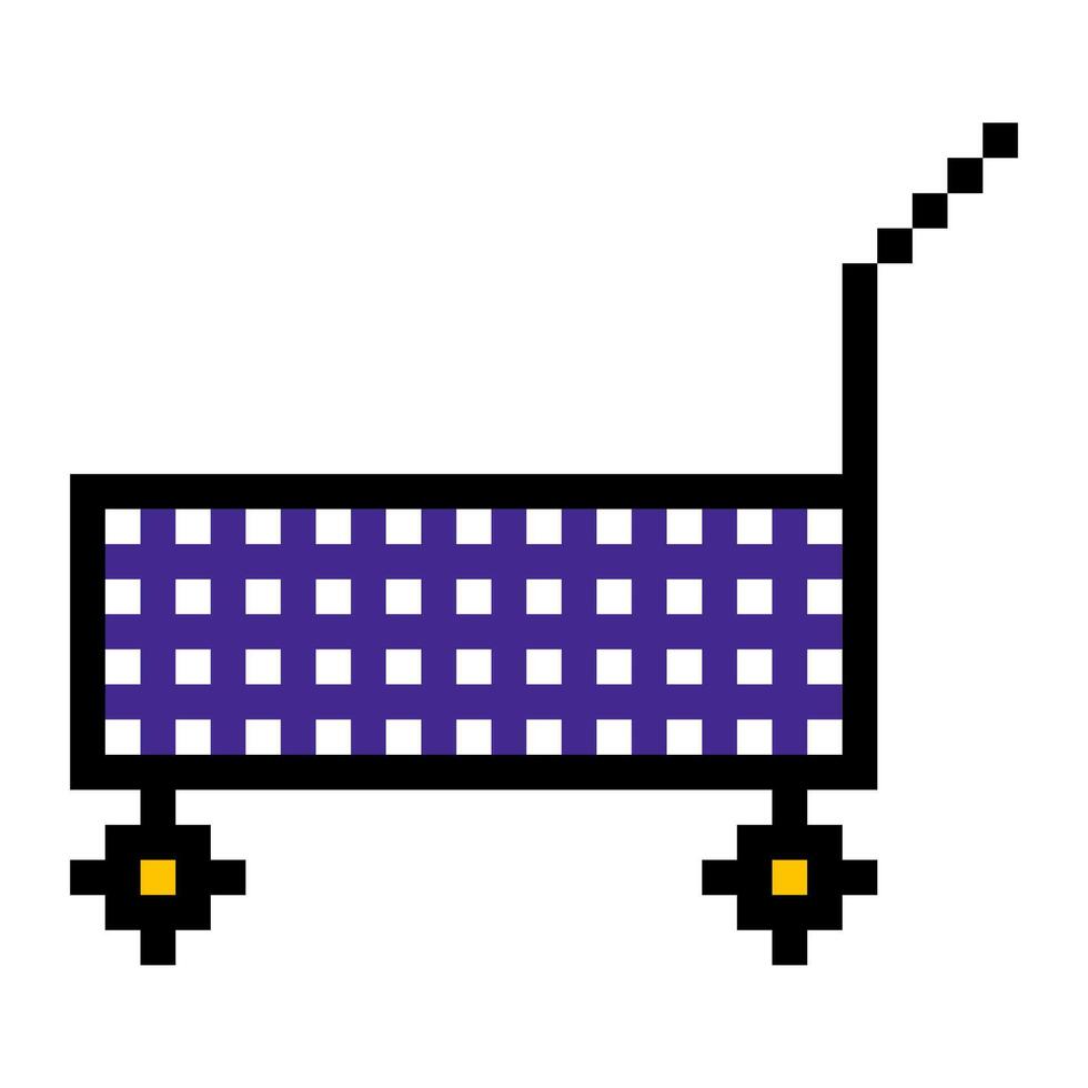 Trolley in pixel art style vector