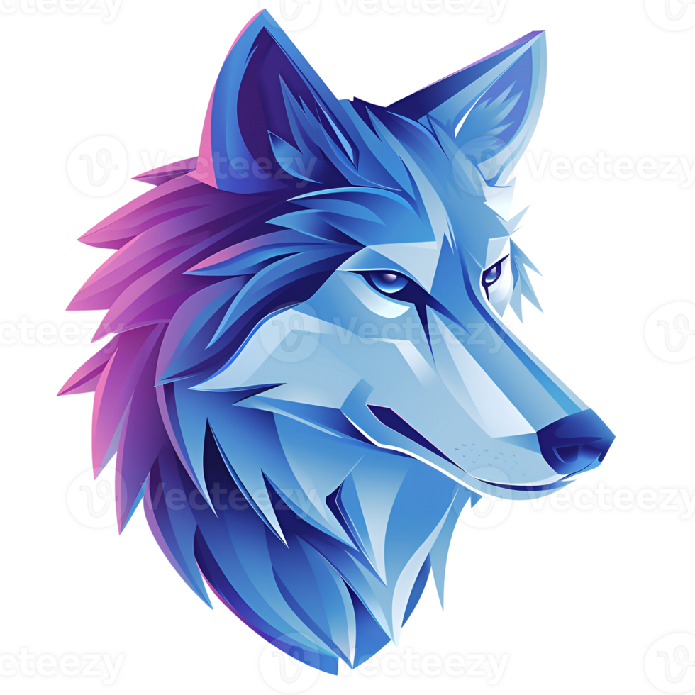 Cartoon Style Wolf Logo Illustration Painting No Background Perfect for Print on Demand Merchandise T Shirt Design png
