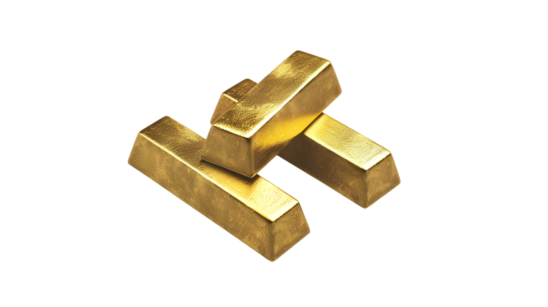 Gold Bars No Background Applicable to any Context Perfect for Print on Demand png