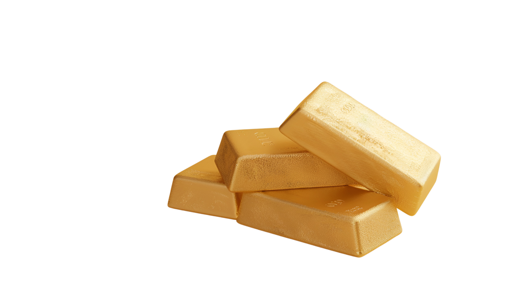 Gold Bars No Background Applicable to any Context Perfect for Print on Demand png