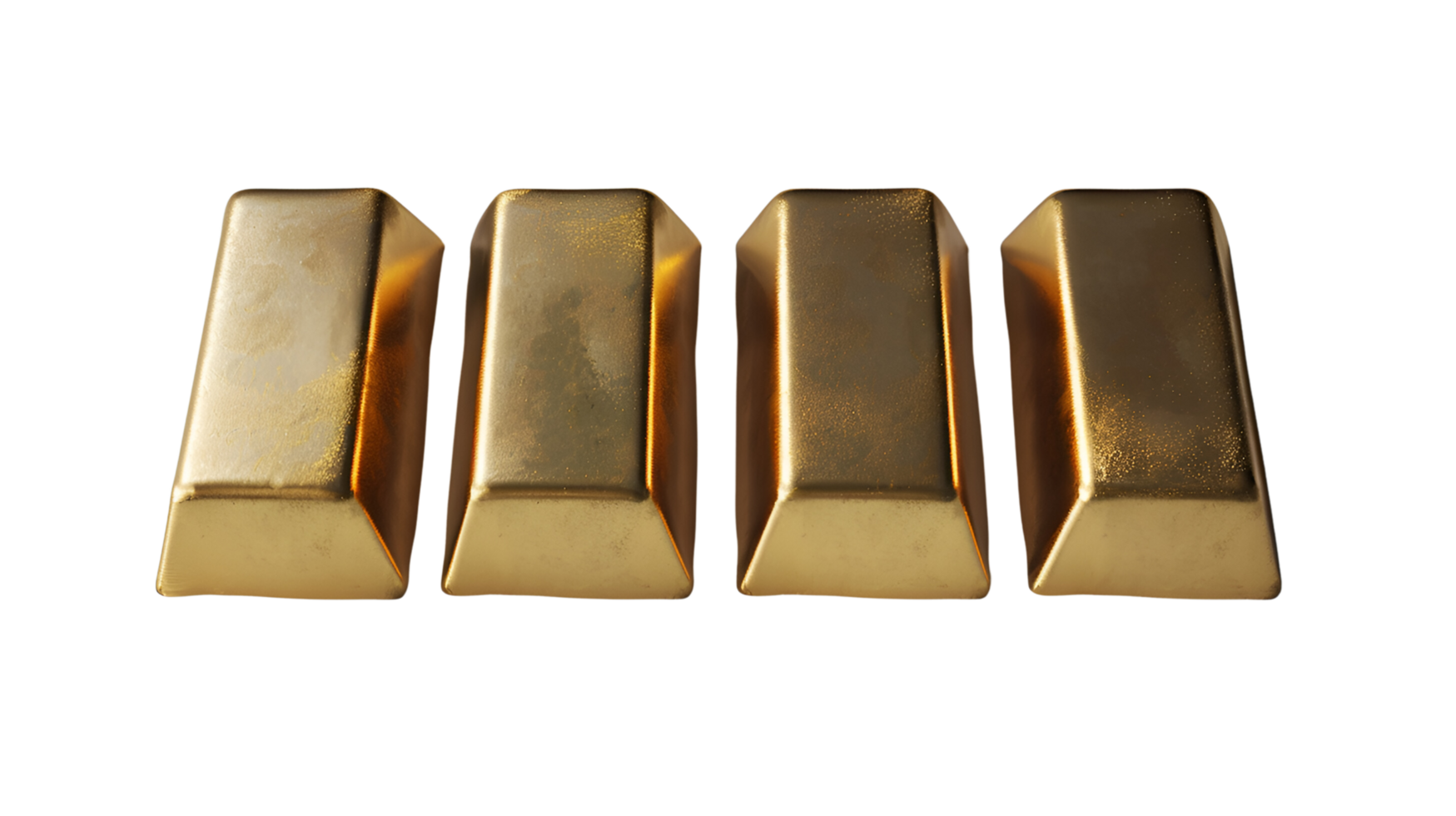Gold Bars No Background Applicable to any Context Perfect for Print on Demand png