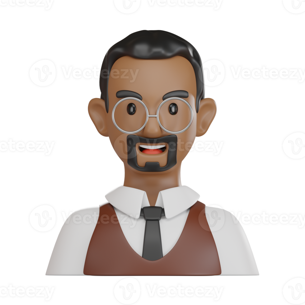 EducationalTeacher Avatra 3D Icon and Illustration Ideal for Educational and Academic Content png