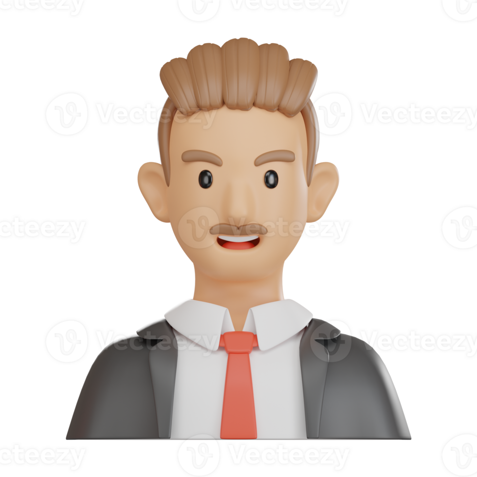 Professional Businessman Avatar 3D Icon png