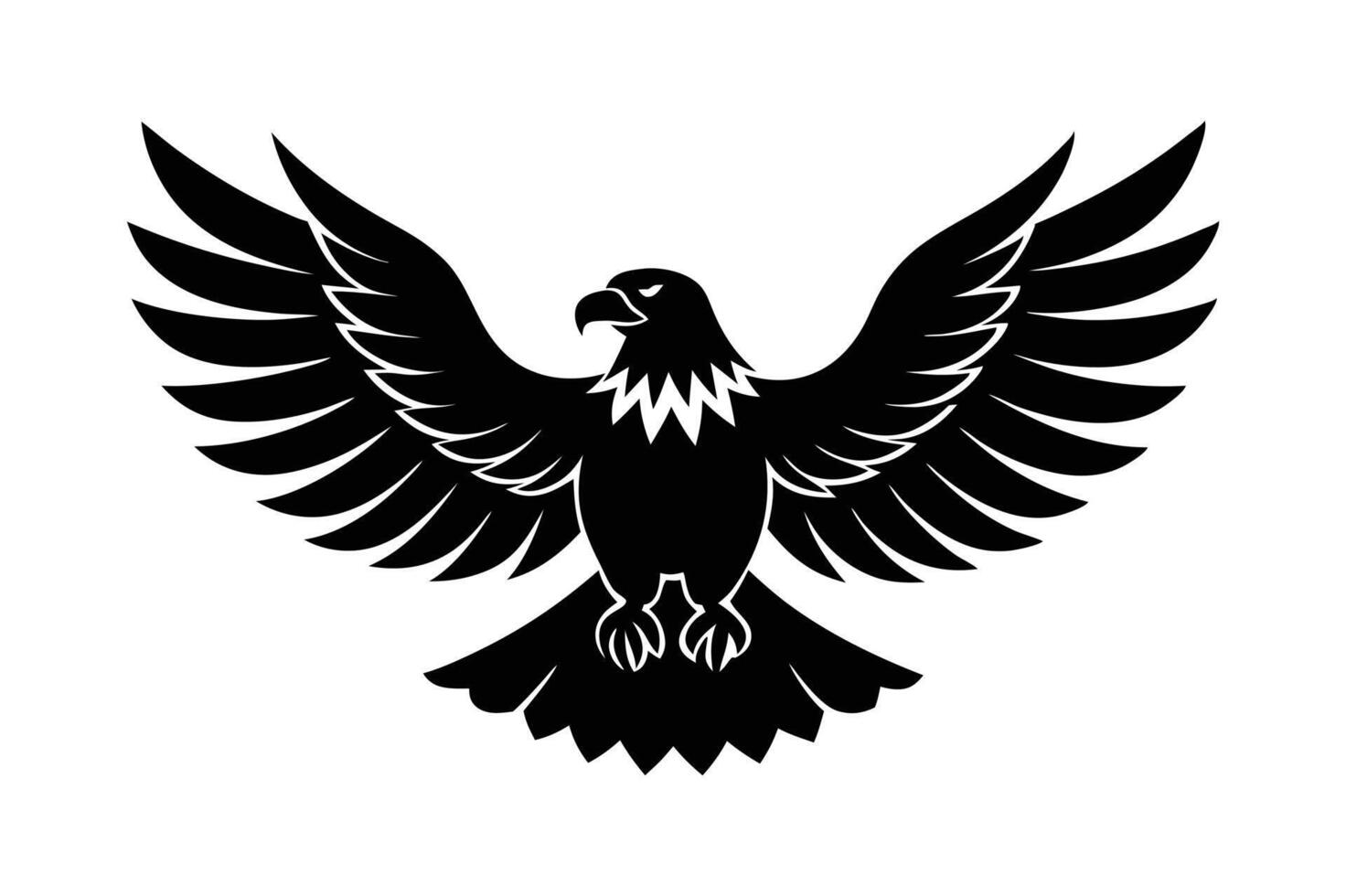eagle silhouette illustration. vector