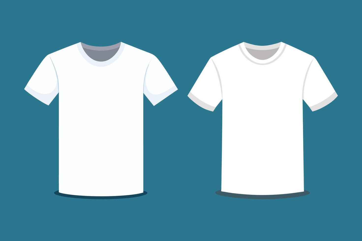 Short sleeve t shirt technical drawing fashion flat sketch illustration template vector