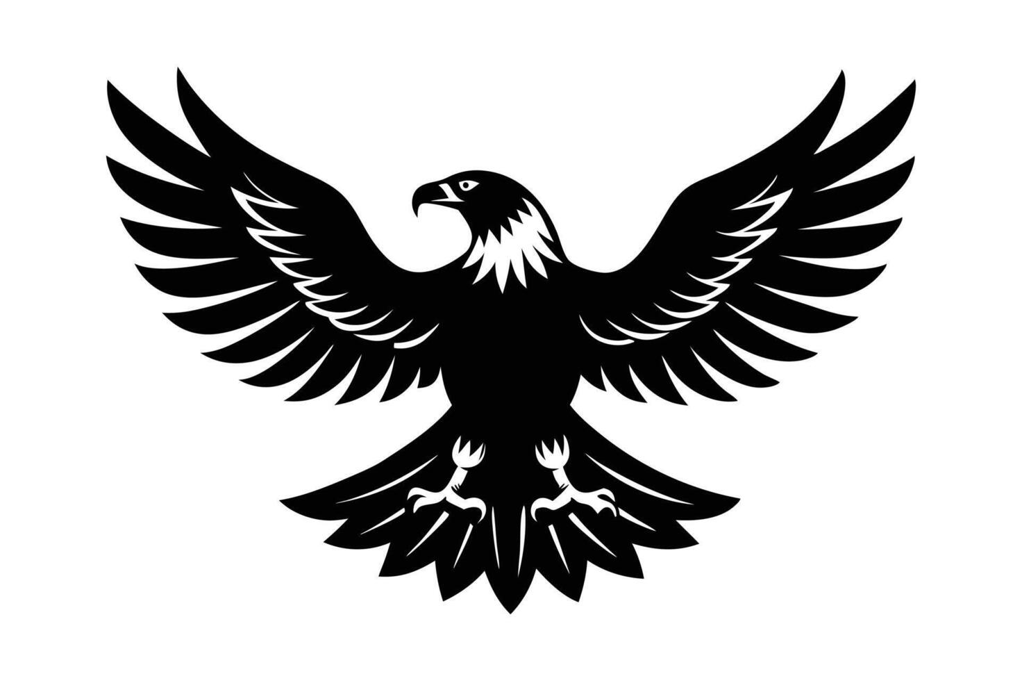 eagle silhouette illustration. vector
