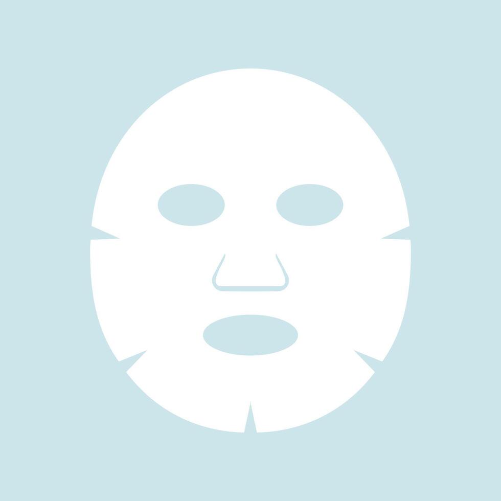 Facial mask template. Face therapy procedure. illustration vector