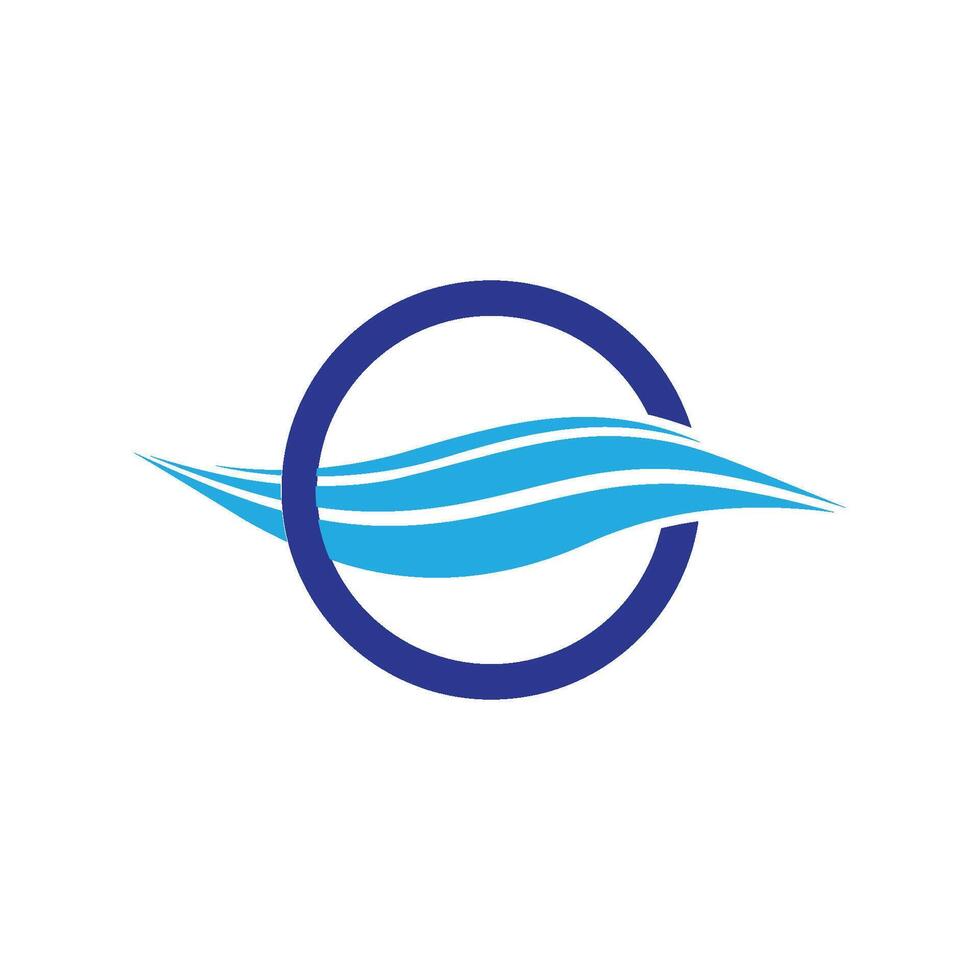 blue sea water high wave design vector