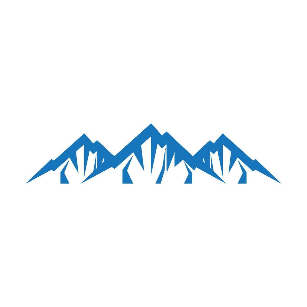 high and snowy mountains logo vector