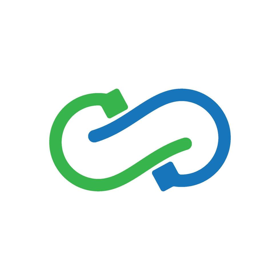 infinite number infinity logo design vector