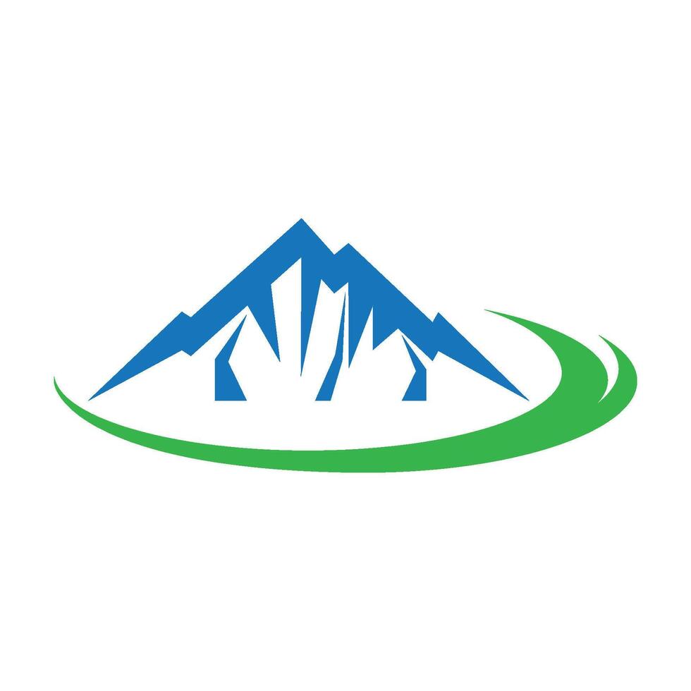 high and snowy mountains logo vector