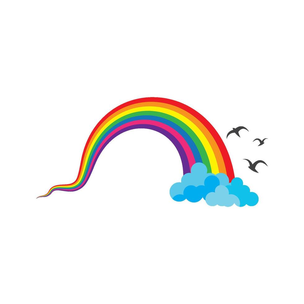 Rainbow logo images illustration vector