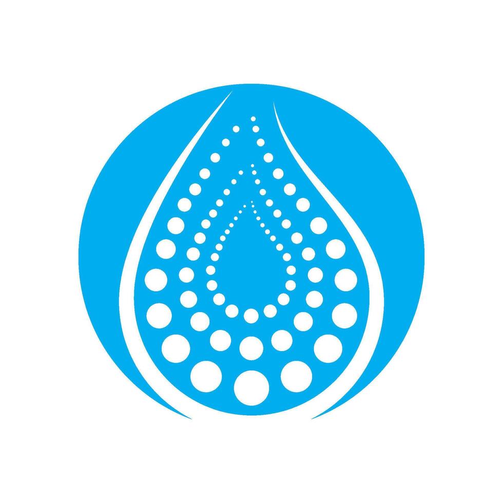 fresh blue water drop design vector