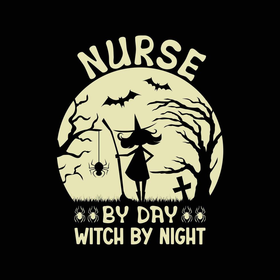 Halloween Witch Nurse vector