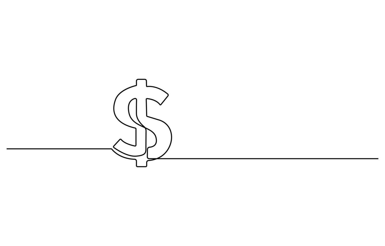 dollar money bag continuous line drawing. Hand holding coin continuous one line drawing art. Dollar linear symbol. Savings money concept. vector