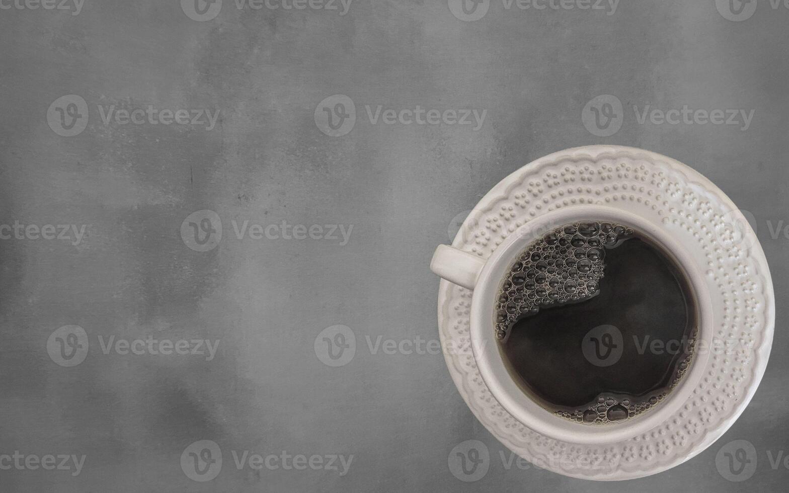 coffee with white cup with dark background written 2023, happy new year 2023 photo