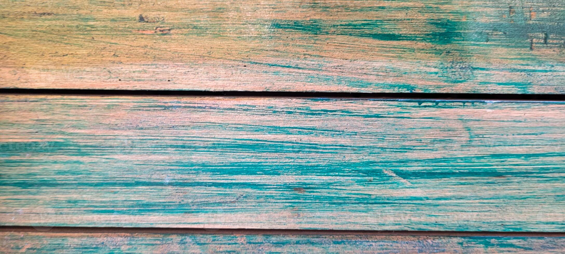 rustic wood painted in light green photo