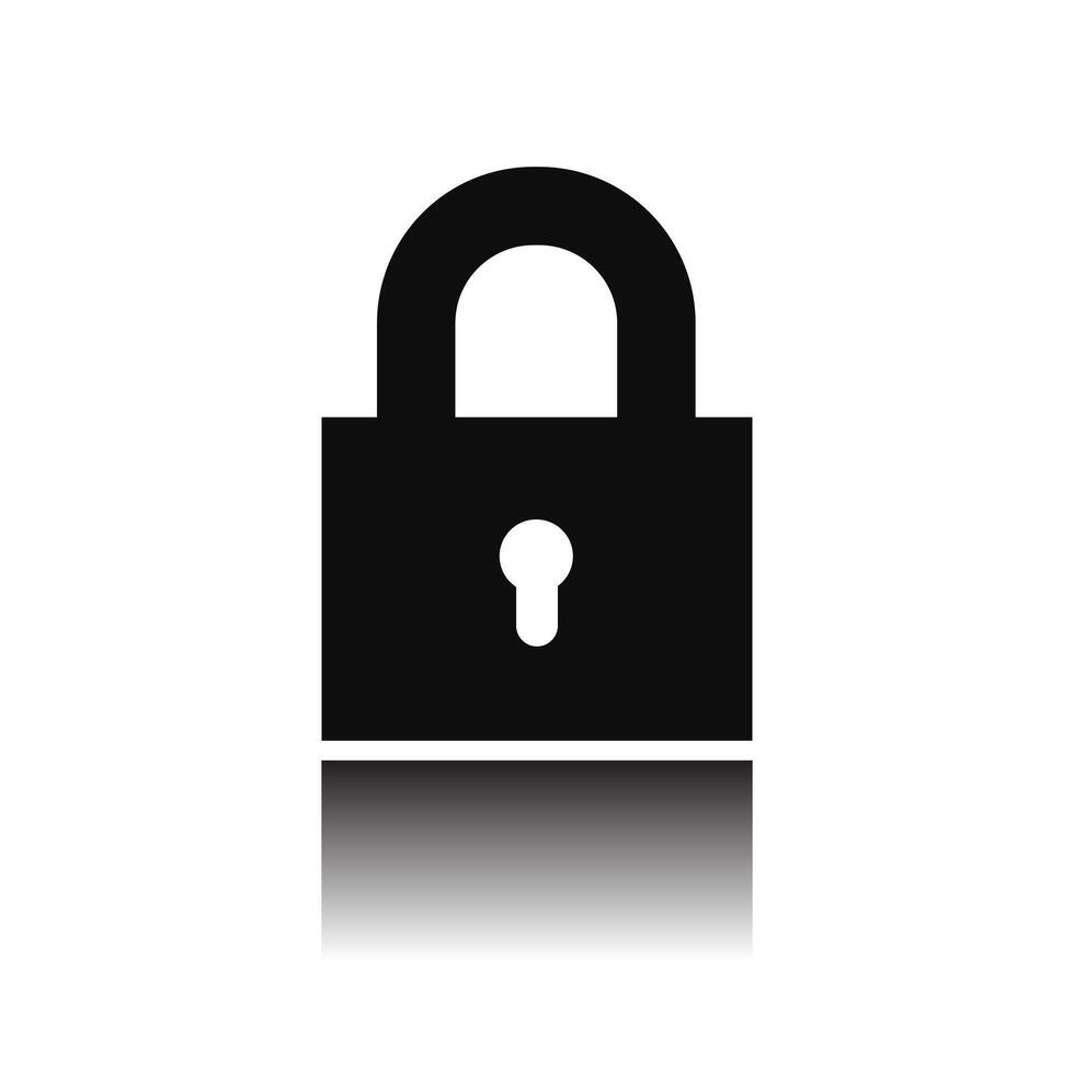 Lock web icon on white background vector