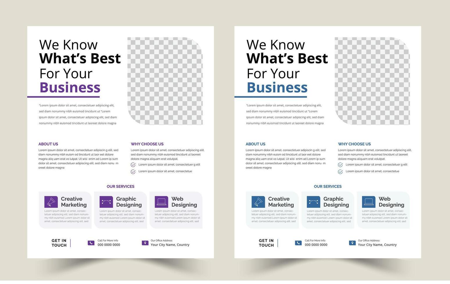 Dynamic Corporate Appeal A4 Flyer Bundle with Sleek Modern Designs Professional Elegance A4 Business Flyer Set with Creative Geometrics vector