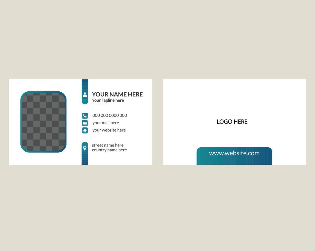 Modern Business Card in Flat Design Clean and Creative Modern Business Card Design Template Minimalistic Creative Clean Modern Corporate Business Card with Simple Design Template vector