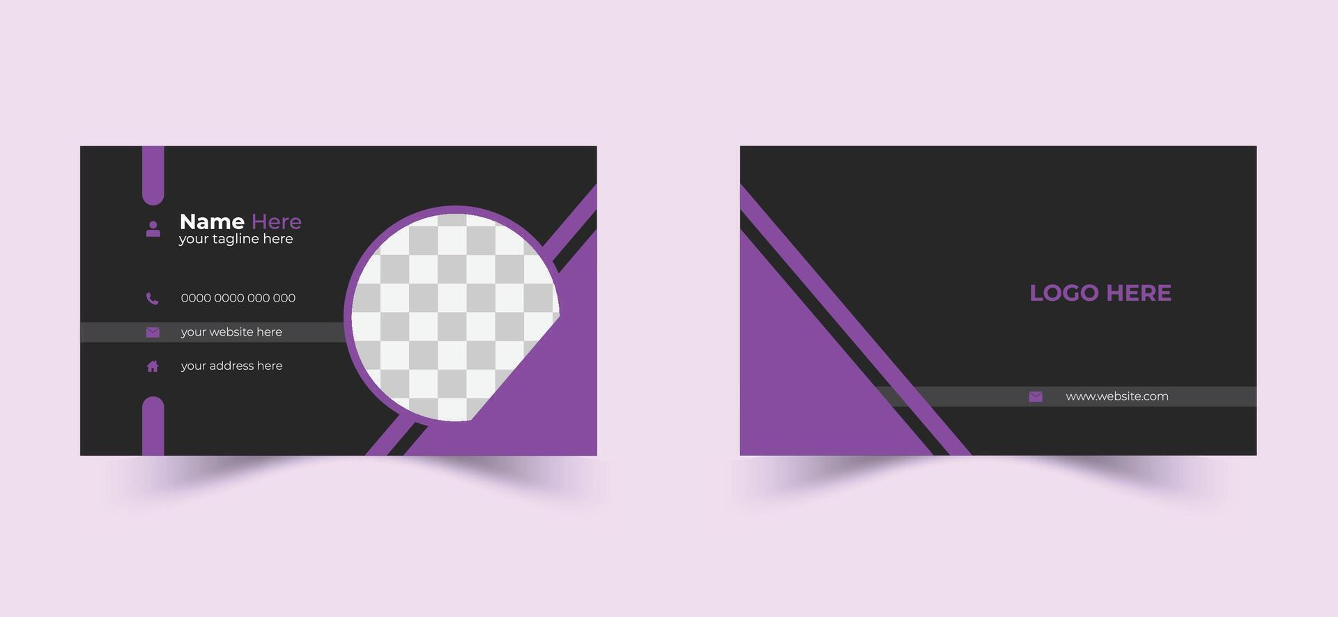 Modern and Creative Name Card Design Creative Business Card with Simple Clean Design vector