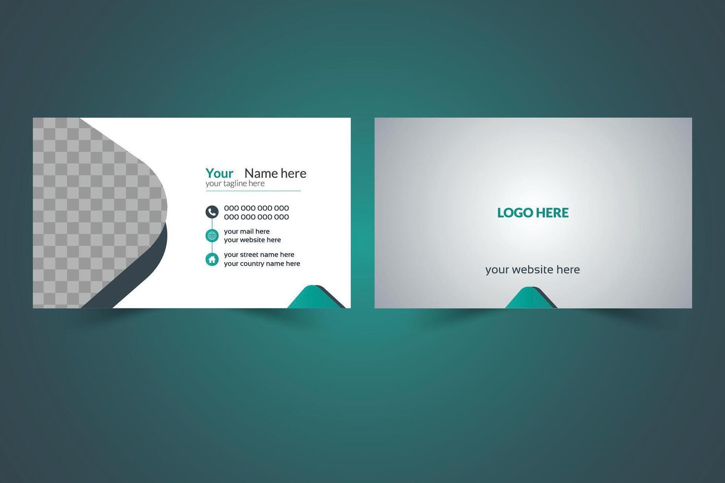 Modern and Creative Name Card Design Creative Business Card with Simple Clean Design vector